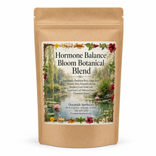 Load image into Gallery viewer, Hormone Balance Bloom Botanical Blend package with scenic label on a white background