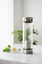 Load image into Gallery viewer, Glass Tea Infuser Bottle - Tranquil Scene