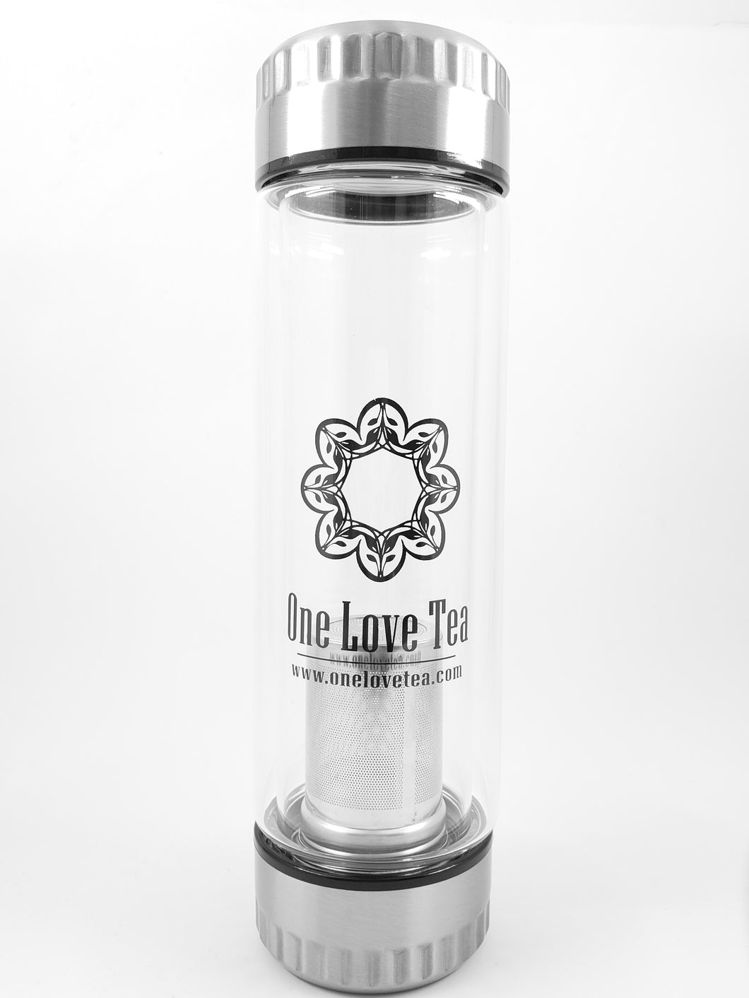One Love Tea Glass Tea Infuser Bottle